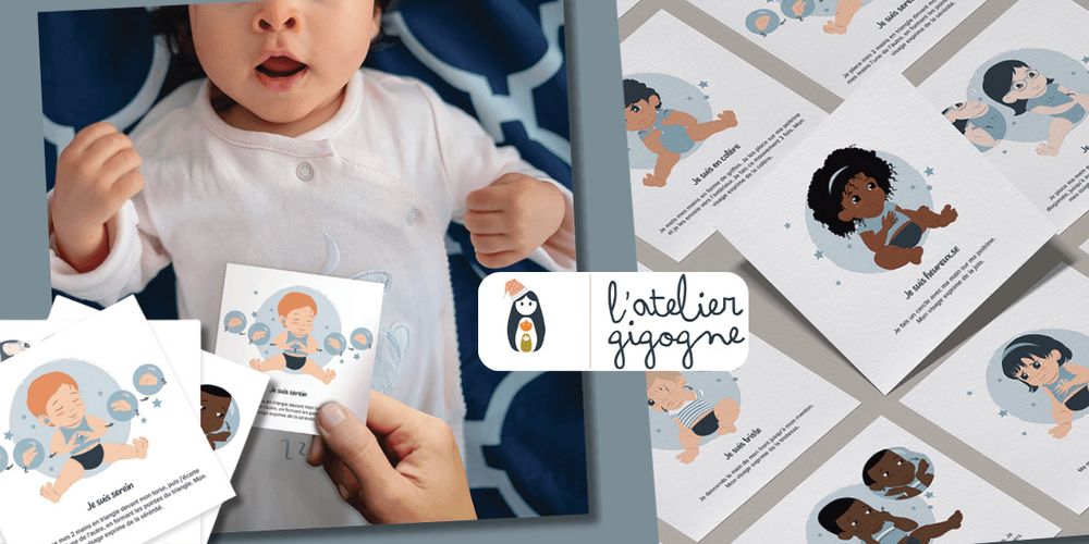 Zoom produit : les cartes Bébé Signe Les Émotions